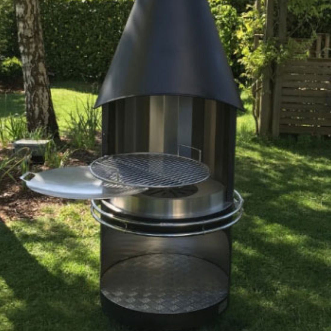Passionsgrill Tuinhaard / Barbecue RVS – PASSION – Ø70 x 233 cm