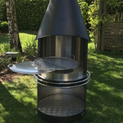 Passionsgrill Tuinhaard / Barbecue RVS – PASSION – Ø70 x 233 cm