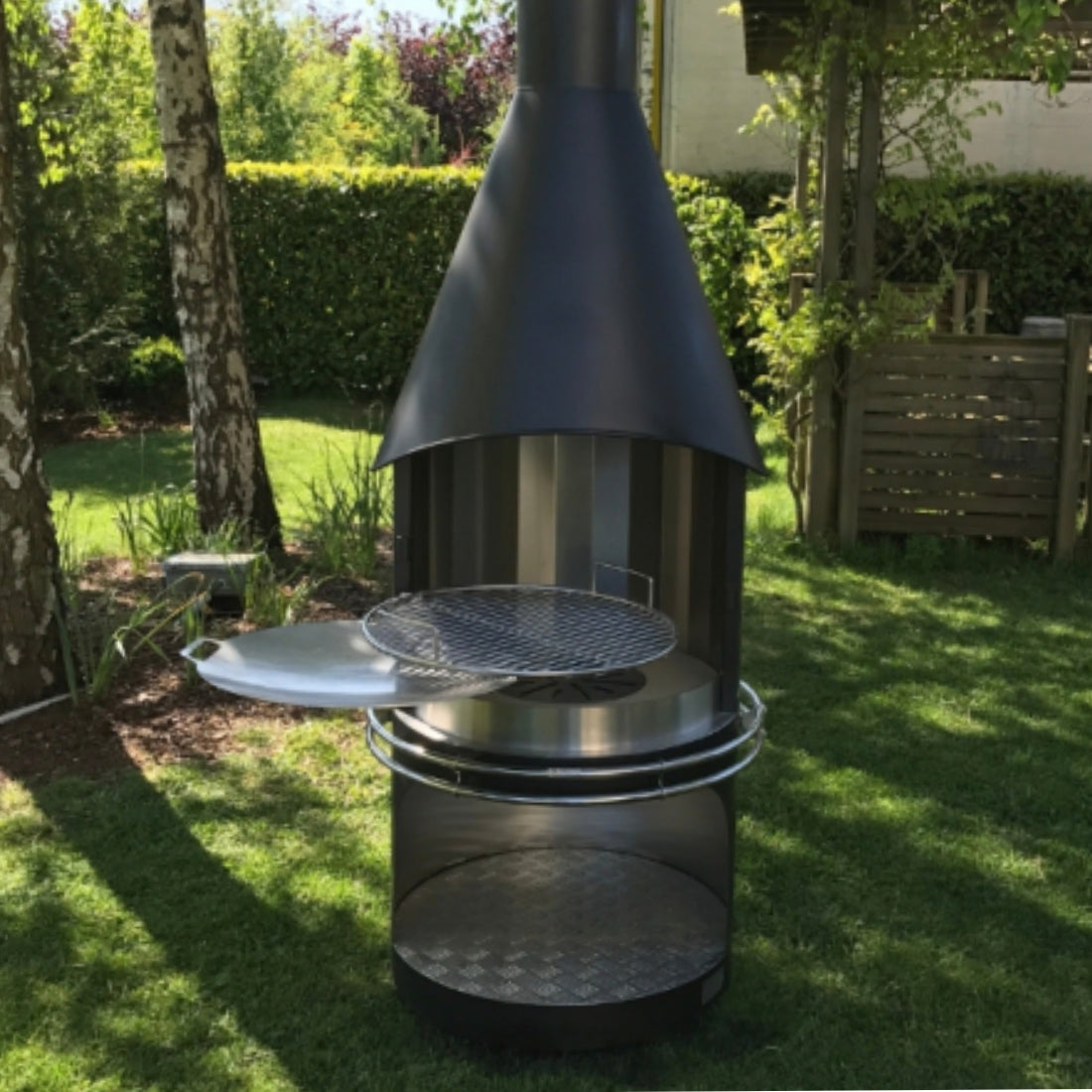 Passionsgrill Tuinhaard / Barbecue RVS – PASSION – Ø70 x 233 cm